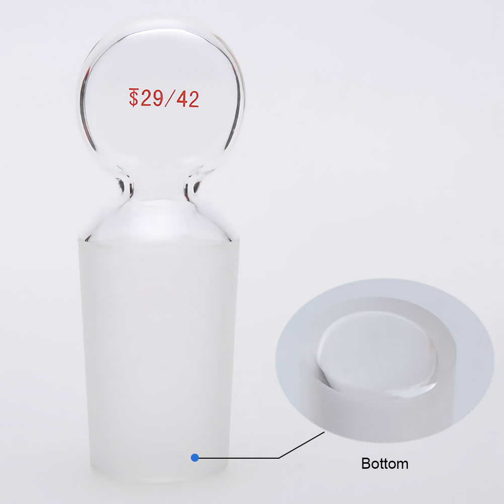 ADAMAS-BETA Lab High Borosilicate Glass Stopper Hollow with Handle Grinding Mouth Glass Plugs 29#,34#,45# Sealing Stopper