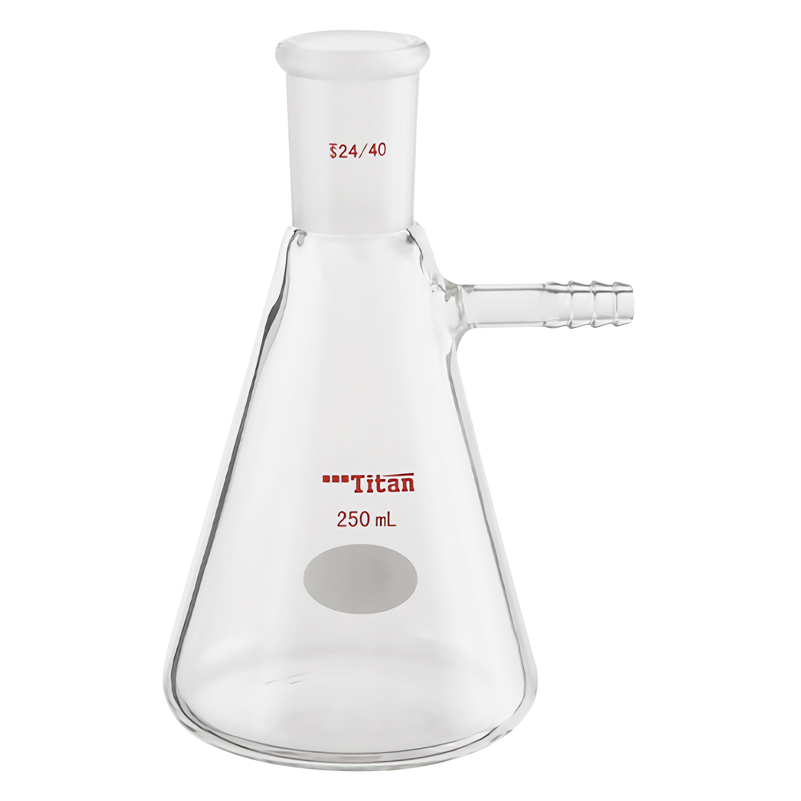 ADAMAS-BETA Glass Suction Bottle with Grinding Mouth 19/22 24/40 Laboratory Conical Flask 250ml 500ml Upper Pipe Solution Reagent Filter Bottles