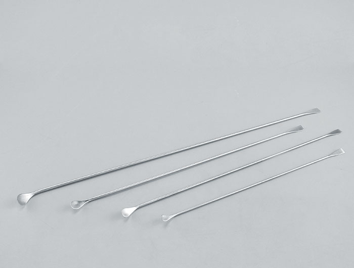 ADAMAS-BETA Lab Spatula Stainless Steel Micro Single/Double Ended Spatula Lab Square/Round Burning Spoon