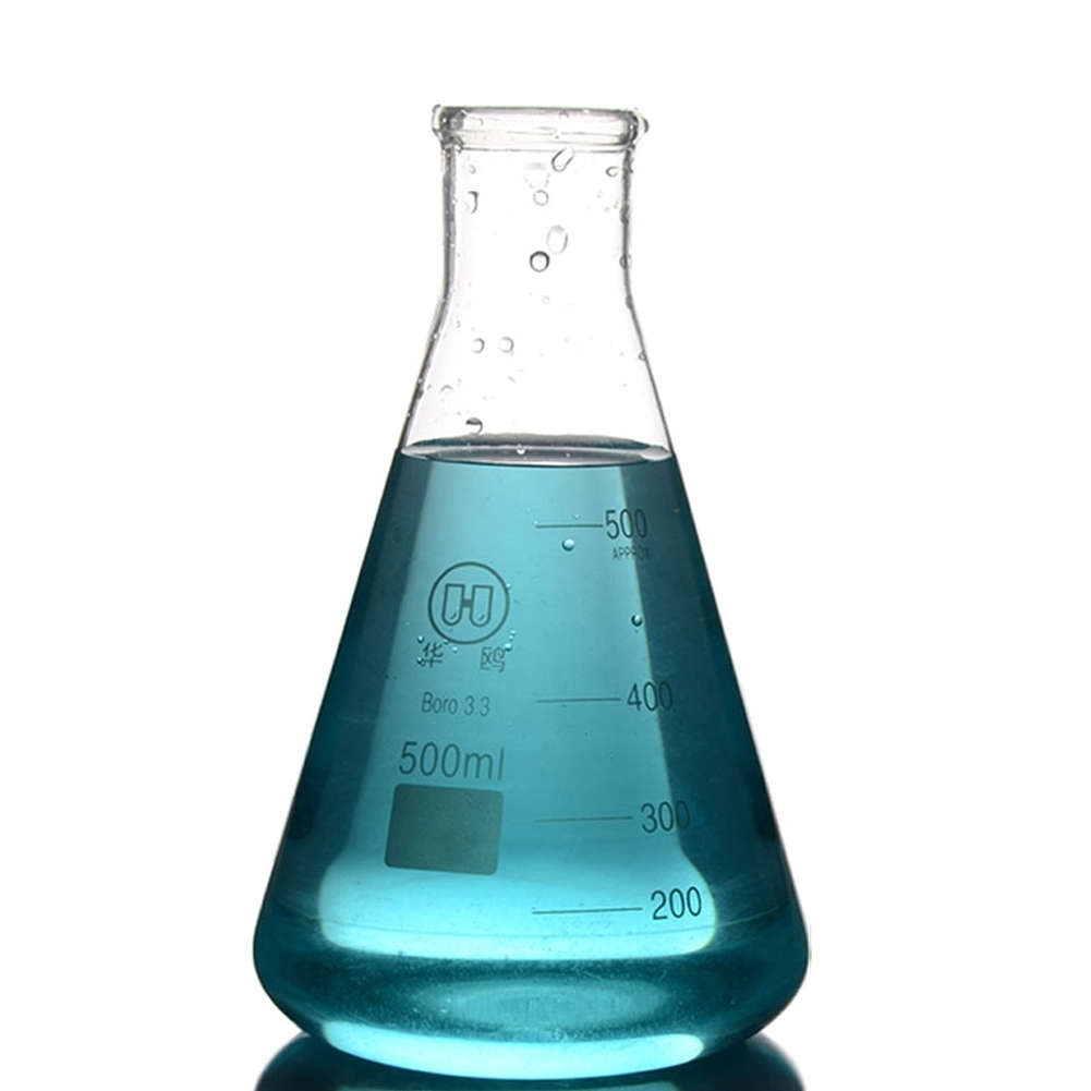 ADAMAS BETA Lab Triangular Flask Laboratory Glass Conical Flask Narrow Mouth Graduated Liquid Reagent Storage Bottle 100-5000ml