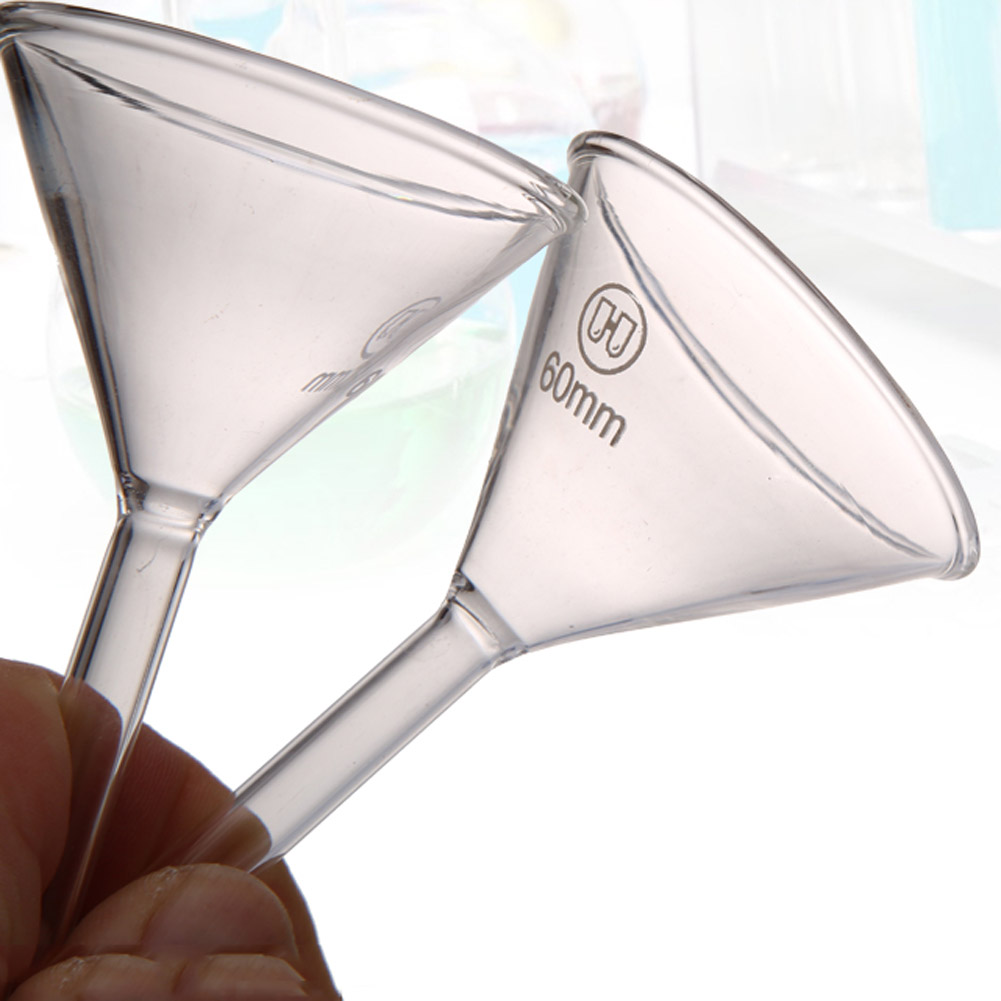 ADAMAS BETA Wholesale Lab Short Tube Glass Funnels 40-150MM Triangular Funnel Laboratory Sub Packaging/Filter Funnel