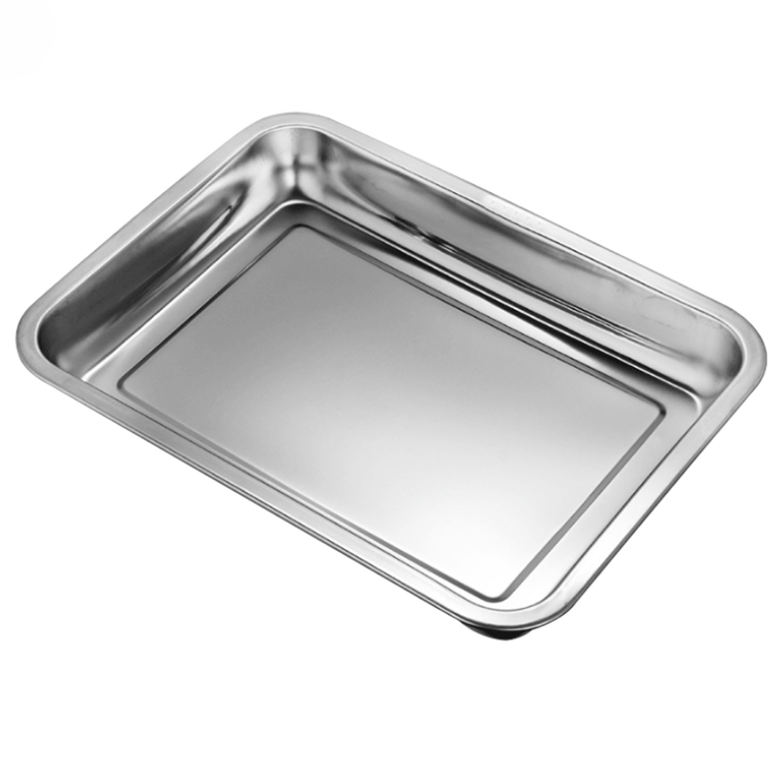 ADAMAS BETA 304 Stainless Steel Square Plate Laboratory Appliances Holding Tray Rectangular Shallow Dish for Kitchen/Baking Container