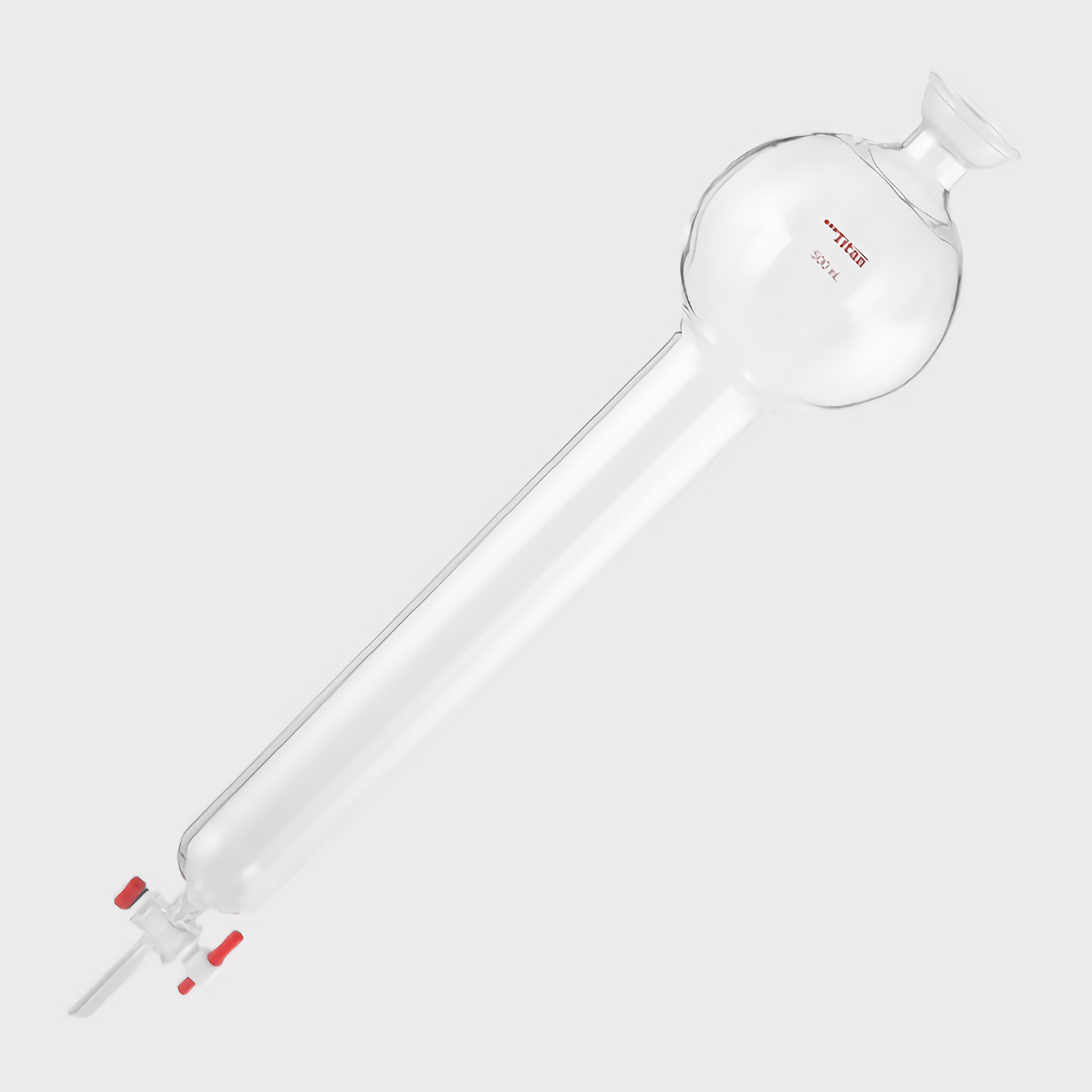 ADAMAS-BETA Glass Laboratory Chromatographic Column with Liquid Storage Ball PTFE Piston Grinding Mouth for Separation Experiment