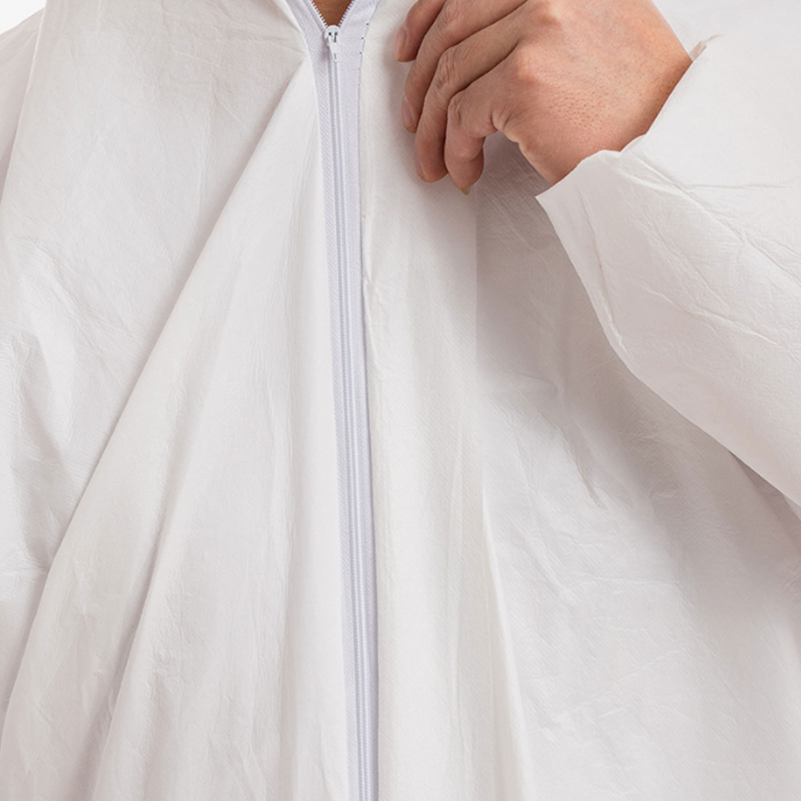 ADAMAS BETA Disposable Isolation Gown Non-woven Fabric Laboratory Protective Clothing One-Piece Hooded Dustproof Clean Coverall