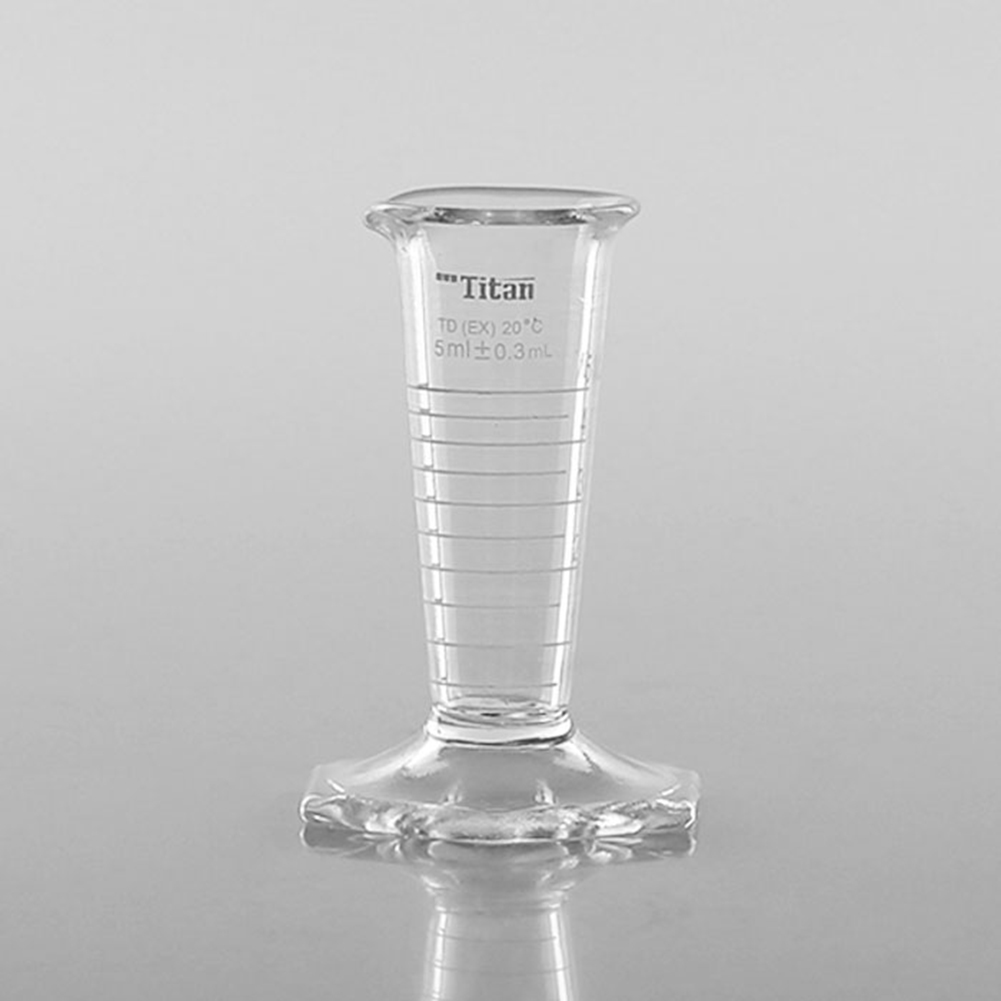 ADAMAS BETA 1pcs Hexagonal Base Glass Measuring Cup 5-1000ML Laboratory Graduated Conical Cylinder Lab Glassware