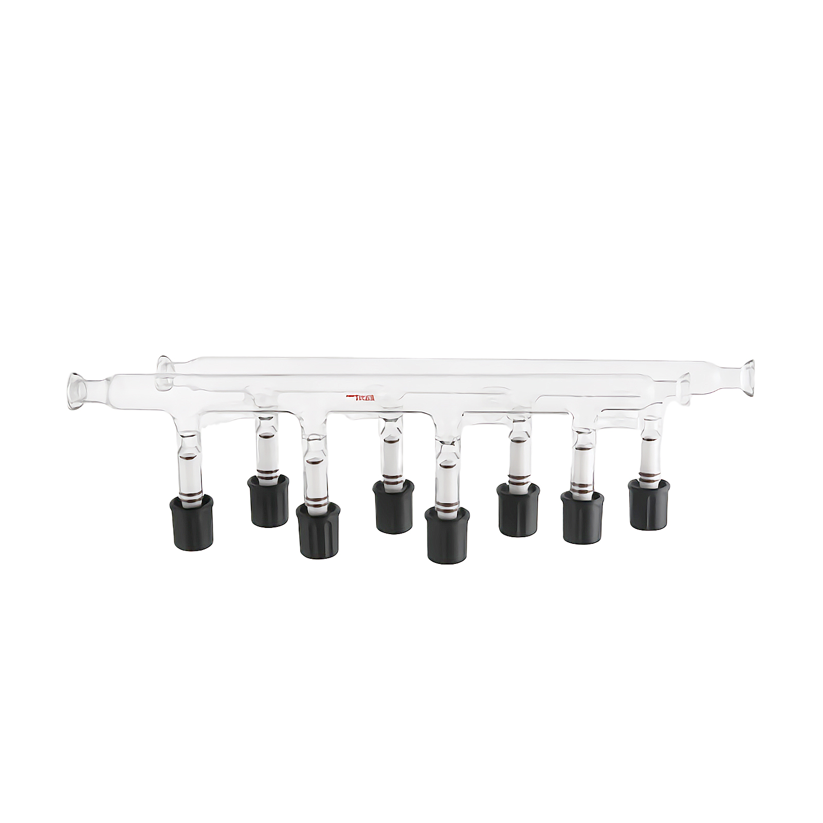 ADAMAS BETA Laboratory Glass Single Row/Double-Row Pipe Vacuum Gas Distributor with Group 4-6 Glass/PTFE Piston/High Vacuum Valv