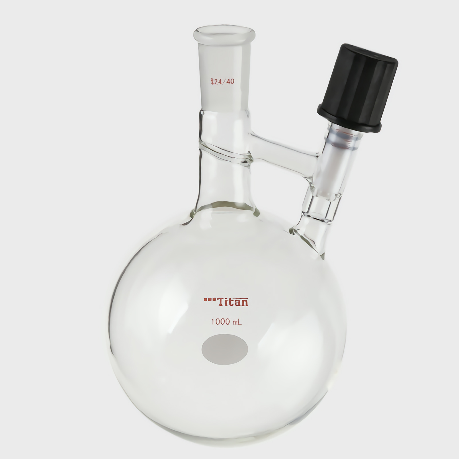ADAMAS BETA Glass Solvent Storage Transfer Ball Bottle with 8mm High Vacuum Valve 24/40 Grinding Mouth 250-1000ml Laboratory Reagent Bottles