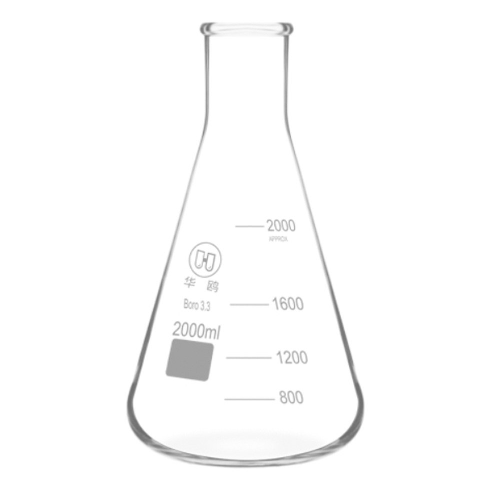 ADAMAS BETA Lab Triangular Flask Laboratory Glass Conical Flask Narrow Mouth Graduated Liquid Reagent Storage Bottle 100-5000ml