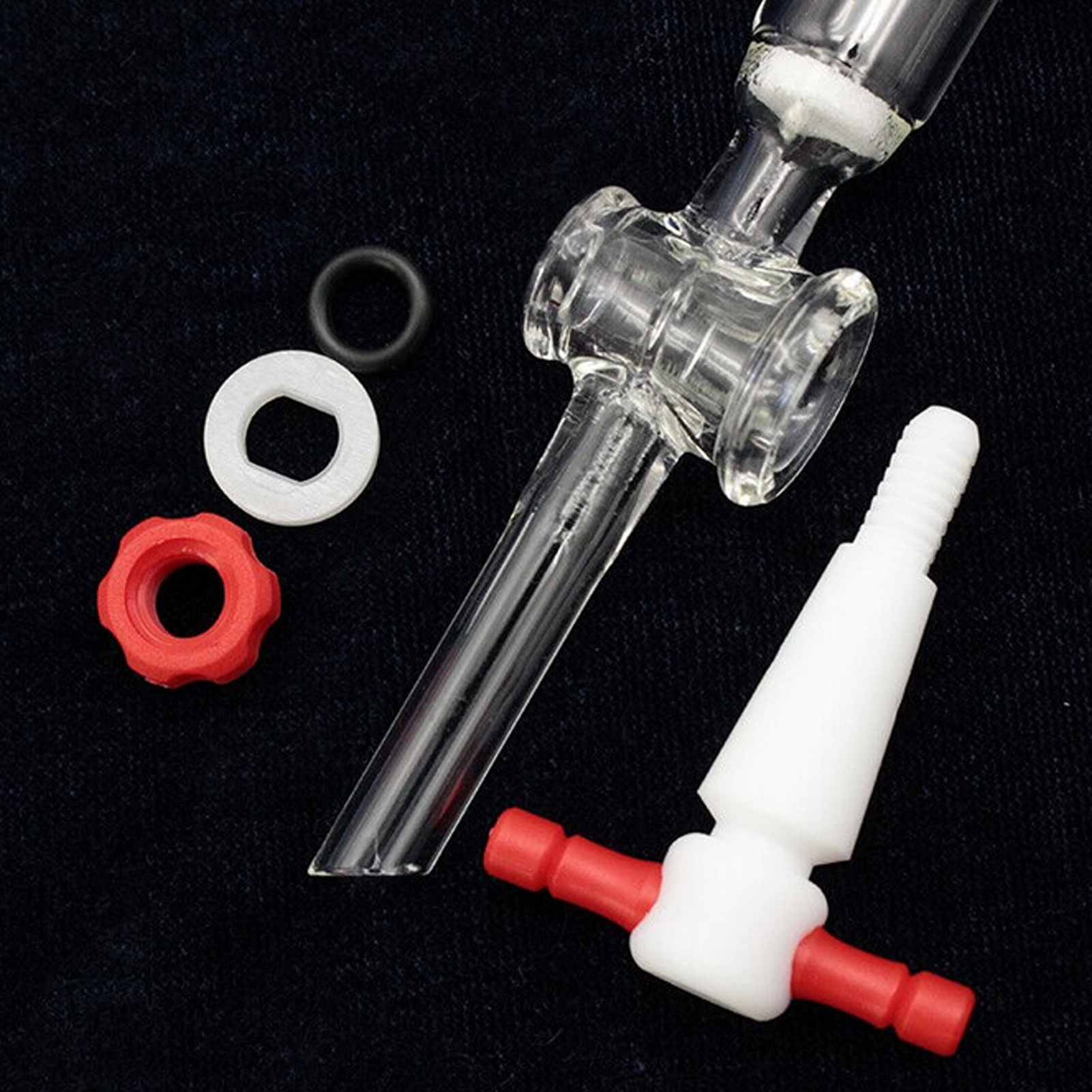 ADAMAS-BETA Laboratory Glass Chromatography Columns with Joint/Reservoir/Fritted Disc/PTFE Stopcock Grinding Mouth 24/40 100-500ml Lab Glassware