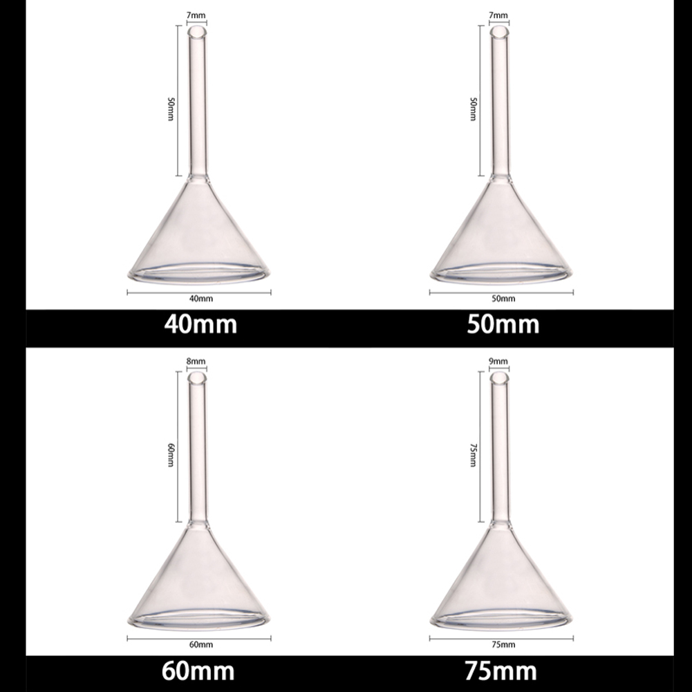 ADAMAS BETA Wholesale Lab Short Tube Glass Funnels 40-150MM Triangular Funnel Laboratory Sub Packaging/Filter Funnel