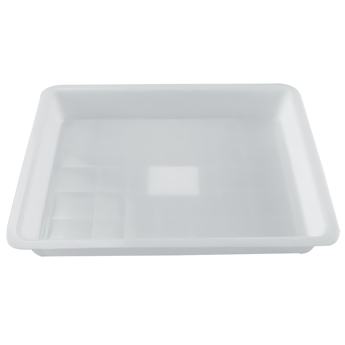 ADAMAS-BETA Laboratory PP Plastic Dish Square Portable Rectangular White Lab Supplies Storage Tray without Cover