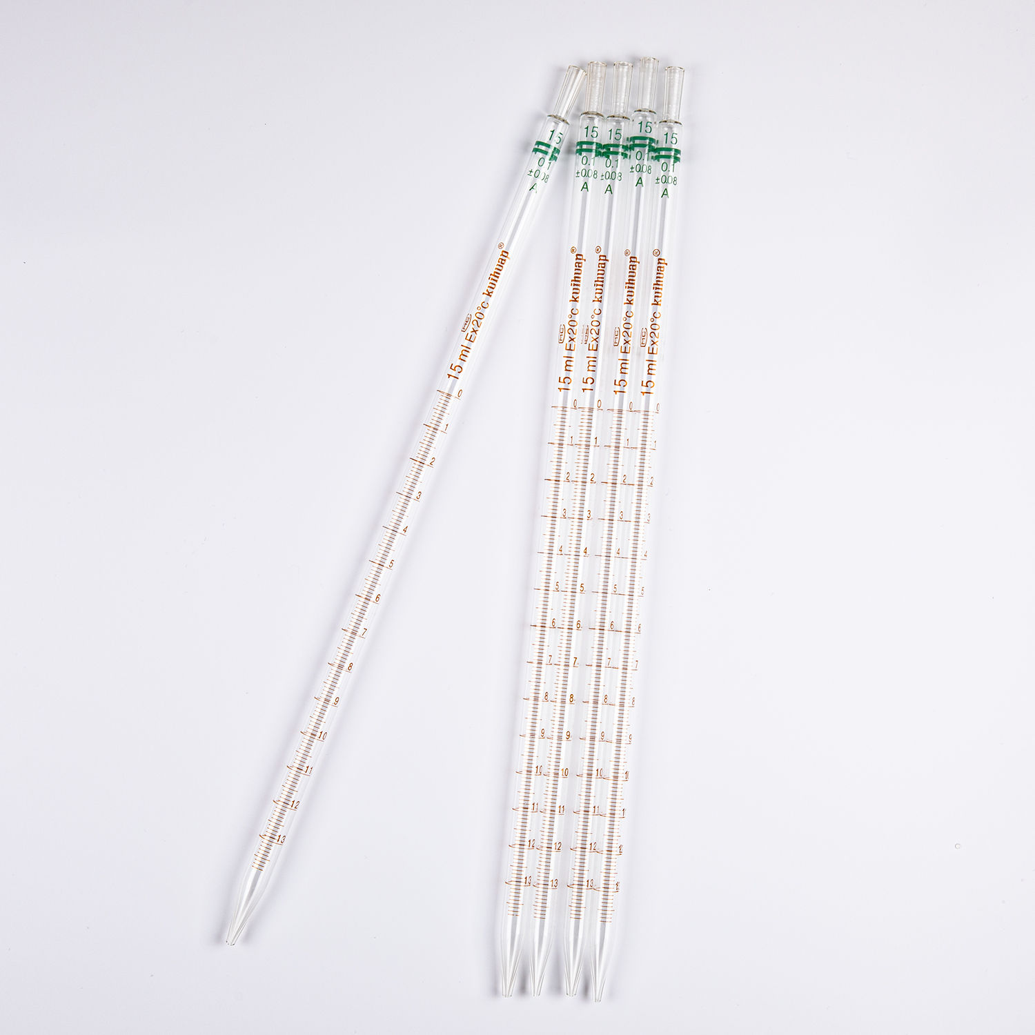 ADAMAS BETA Ring-marked Graduated Straw Pipe High Borosilicate Glass Pipette Laboratory Trace Liquid Transfer Tubes 0.5-50ml Dropper