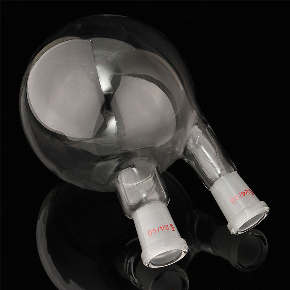 ADAMAS-BETA Two-Necked Flask Lab Glassware Spherical Bottle Round-Bottomed Grind Reaction Flasks 10-2000ml for Distillation Experiment