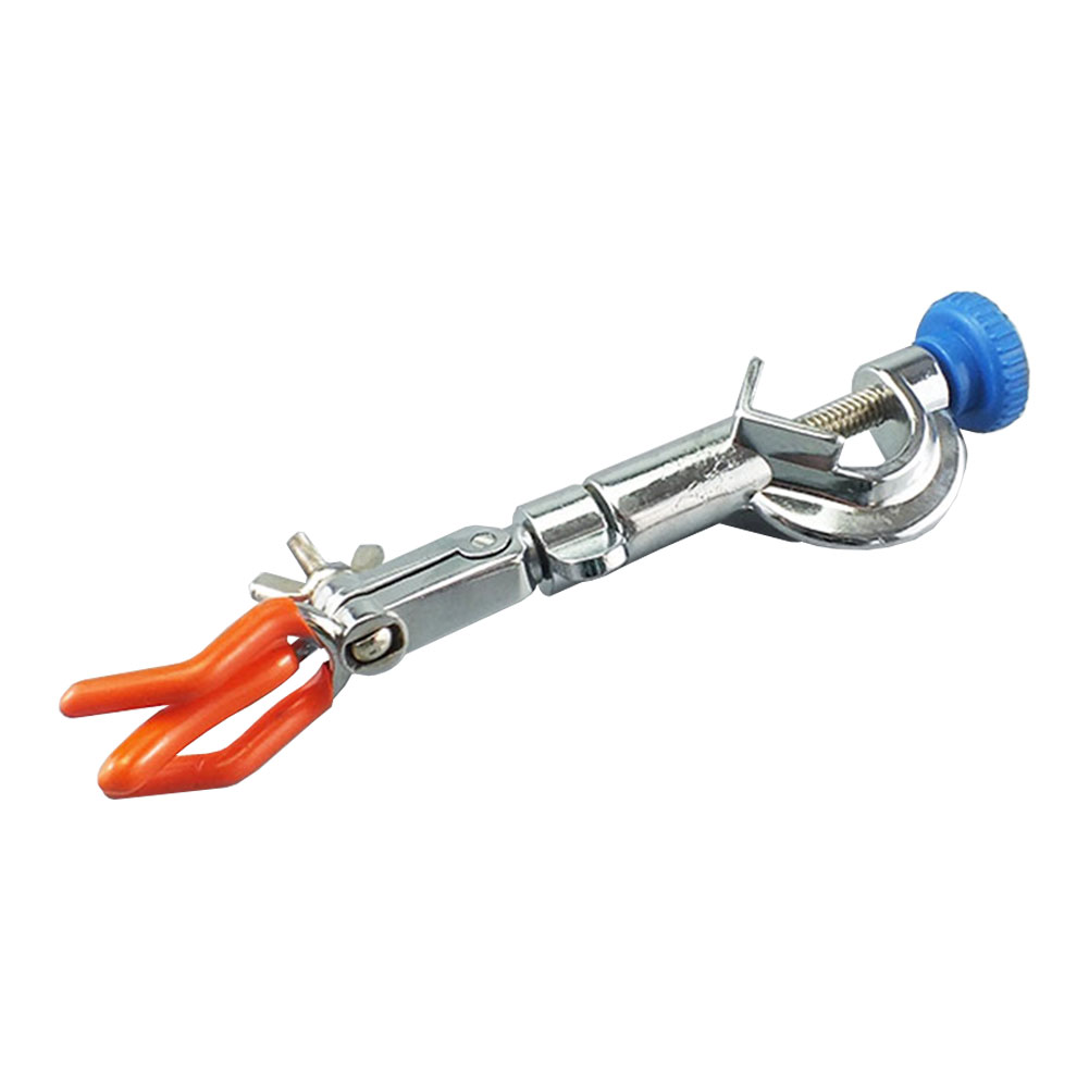 ADAMAS BETA Lab 3-Claw Deflection Clamp Alloy Electroplated/Sprayed Fixing Clips with Top Wire Laboratory Metal Multi-function Clamp