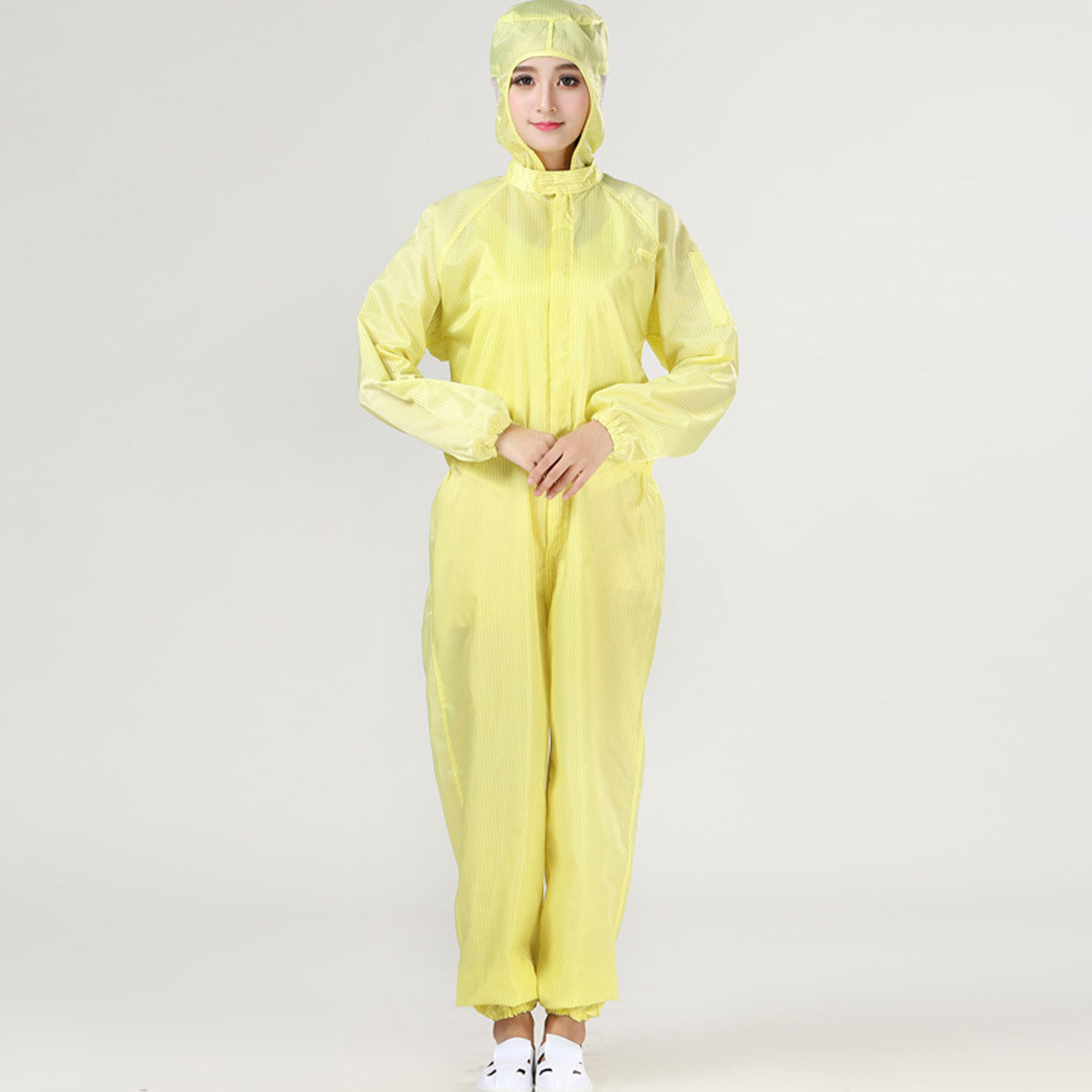 ADAMAS BETA Lab Coveralls with Hood Anti-static Clean Protective Clothing Laboratory Dustproof Long Sleeve High Temperature Resistance Suits