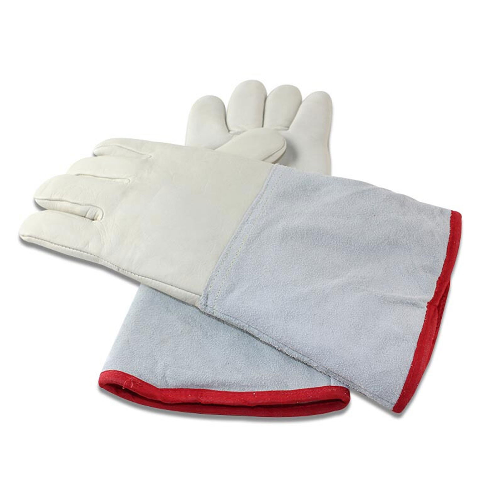 ADAMAS BETA 1 Pair Lab 31-36cm Leather Low Temperature Resistant Gloves - 200 ℃ Liquid Nitrogen Proof Cowhide Antifreeze Laboratory Protective Gloves