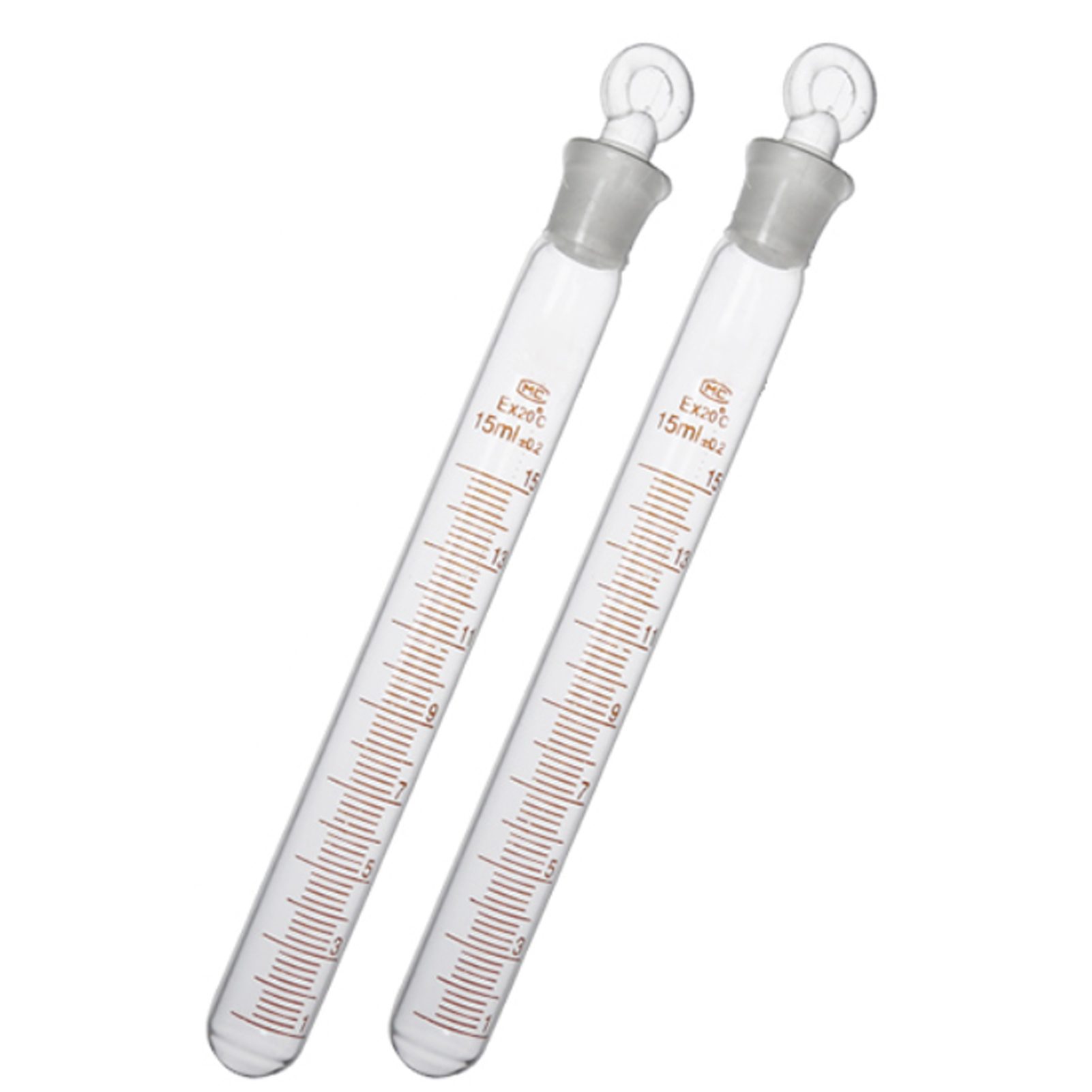ADAMAS BETA Lab Glass Graduated Test Tube with Stopper 5-100ml  Grinding Mouth Round Bottom Laboratory Test Tube for Microbial Culture Experiment