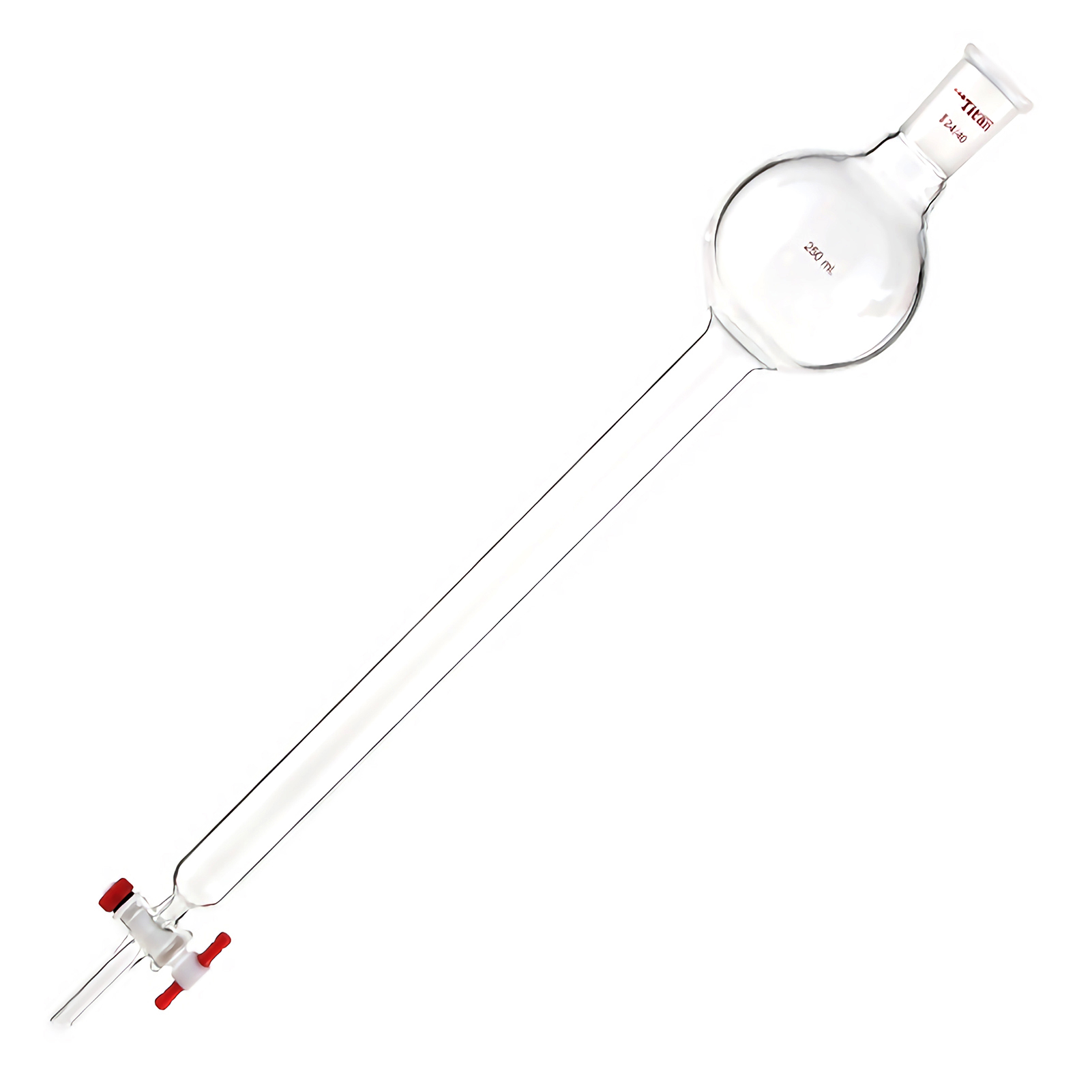 ADAMAS-BETA Laboratory Glass Flash Chromatographic Column with Liquid Storage Ball PTFE Piston Grinding Mouth 24/40 100-500ml Lab Glassware