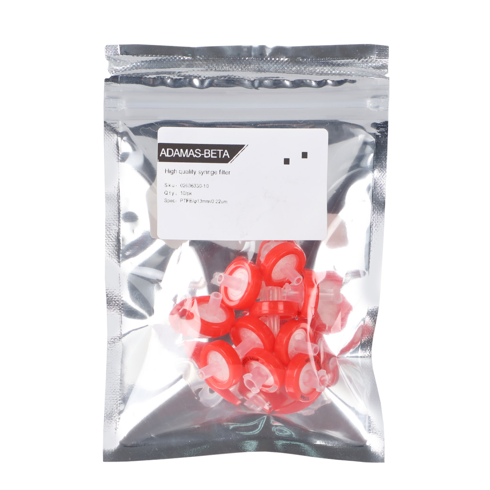 ADAMAS-BETA 10pcs Syringe Needle Filter 0.22um 0.45um PVDF/NY/PTFE/PES Disposable Non-sterile Syringe Filter Lab Supplies Accessories