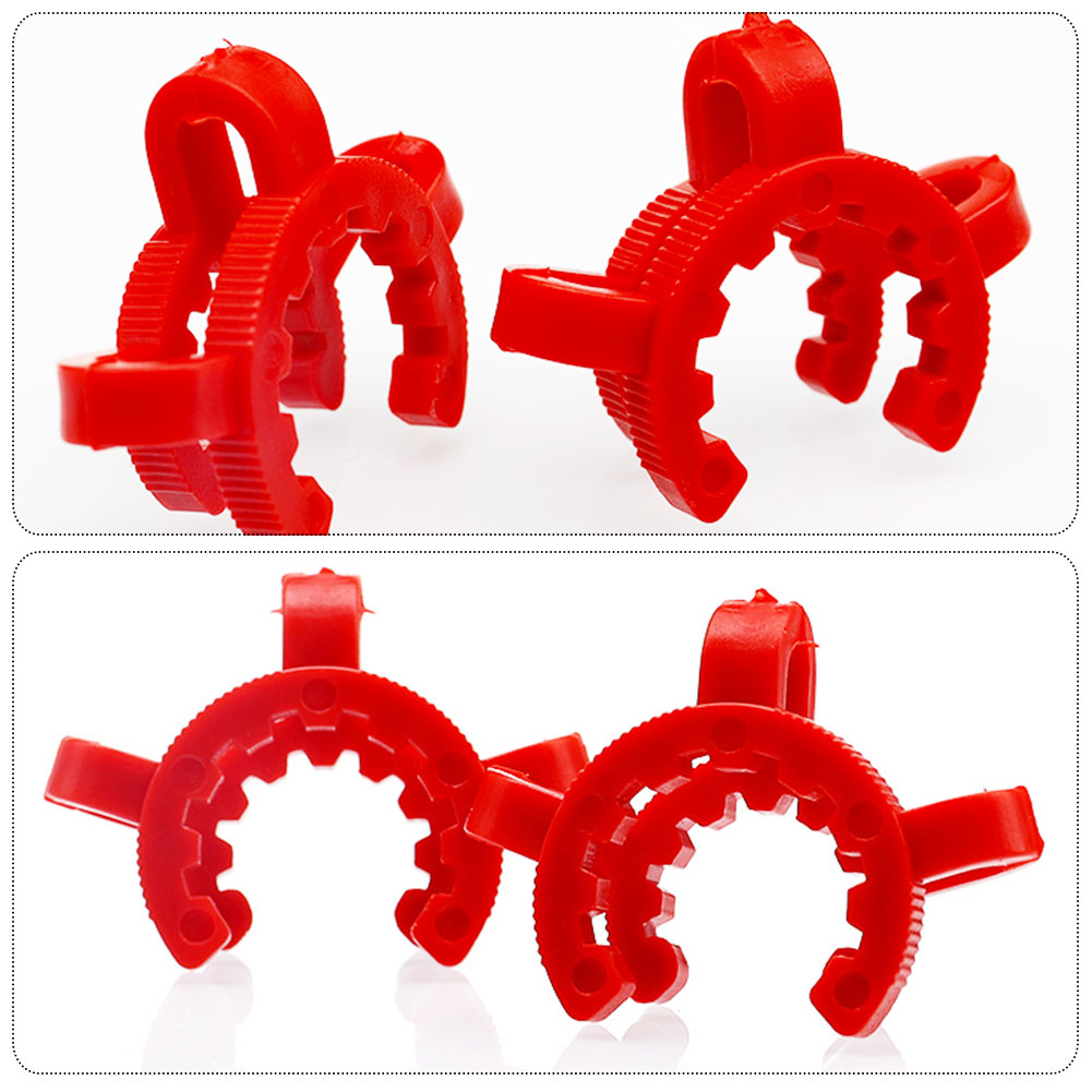 ADAMAS BETA Standard Bung Clamp Tapered Interface Clip Red Laboratory Plastic Fixing Sealing Clips Stainless Sheet Clip