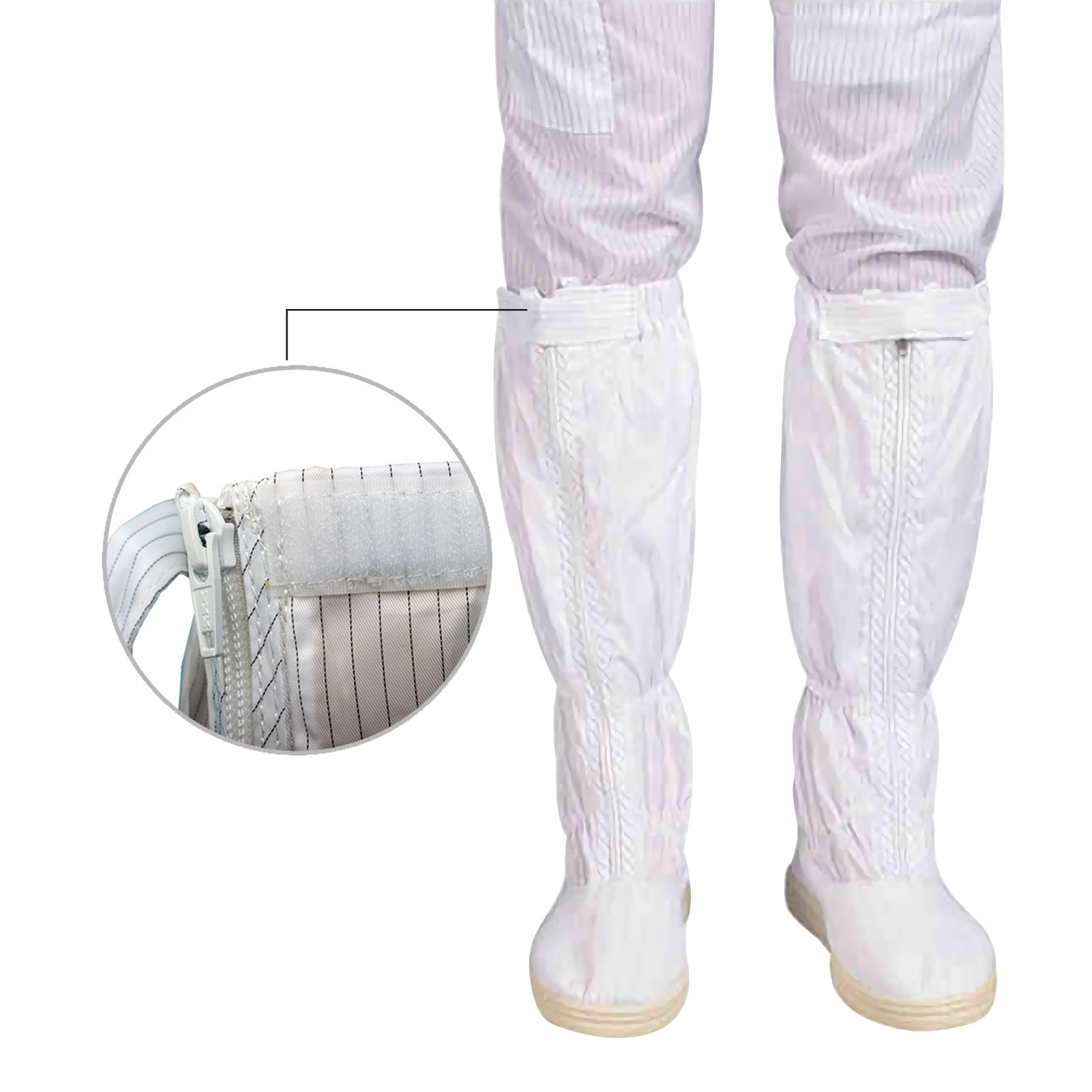 ADAMAS BETA 1 Pair Sterilizable Laboratory Anti-static High Boots High Temperature Resistant Shoes for GMP Dust-free Clean Workshop