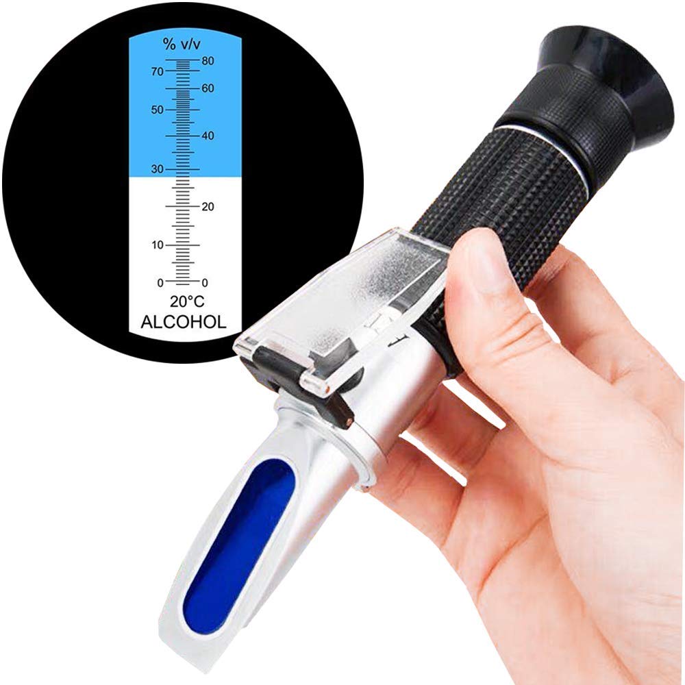 ADAMAS-BETA Lab Supplier Digital Handheld Alcohol Refractometer with ATC for Red Wine Sugar Content/Beer Birx SG Wort Concentration Tester Specific Gravity