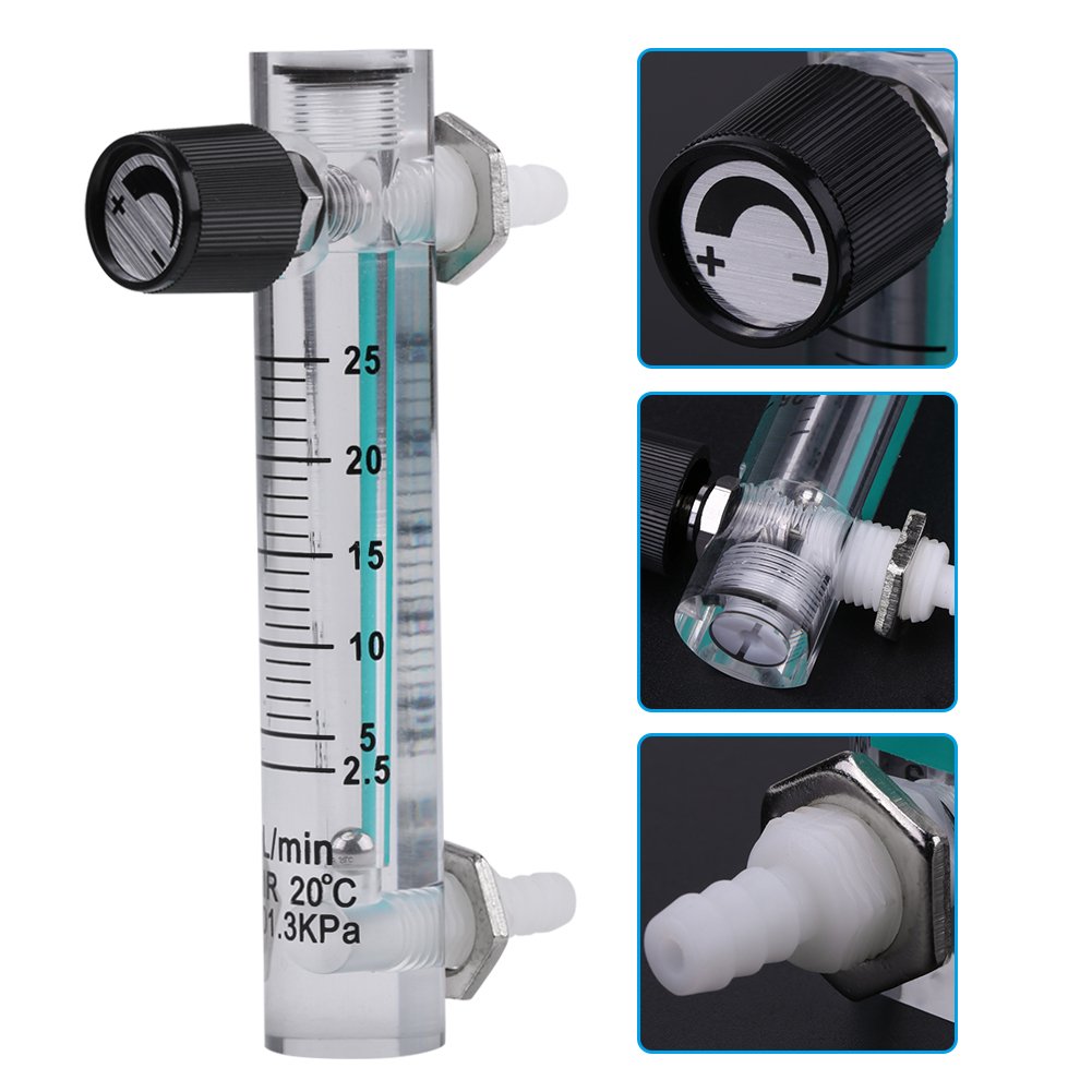 ADAMAS-BETA 1pcs Gas Flow Meter 0.6MPa Pressure Flowmeter Unidirectional Gas/Oxygen/Air Flow LZQ-1~LZQ-7 for Laboratory/industrial