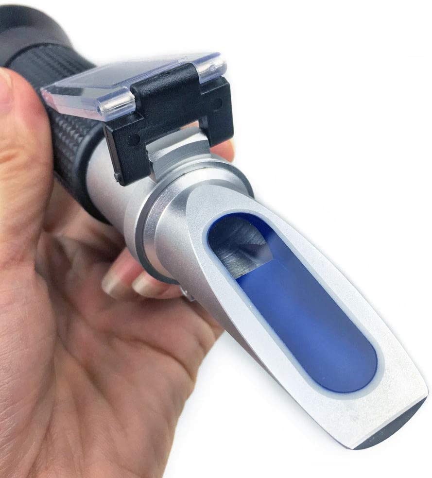 ADAMAS-BETA Lab Handheld Refractometer ATC Electrolyte Hydrometer Detector Antifreeze Freezing Point Battery Fluid/Glycol/Coolant Concentration Tester