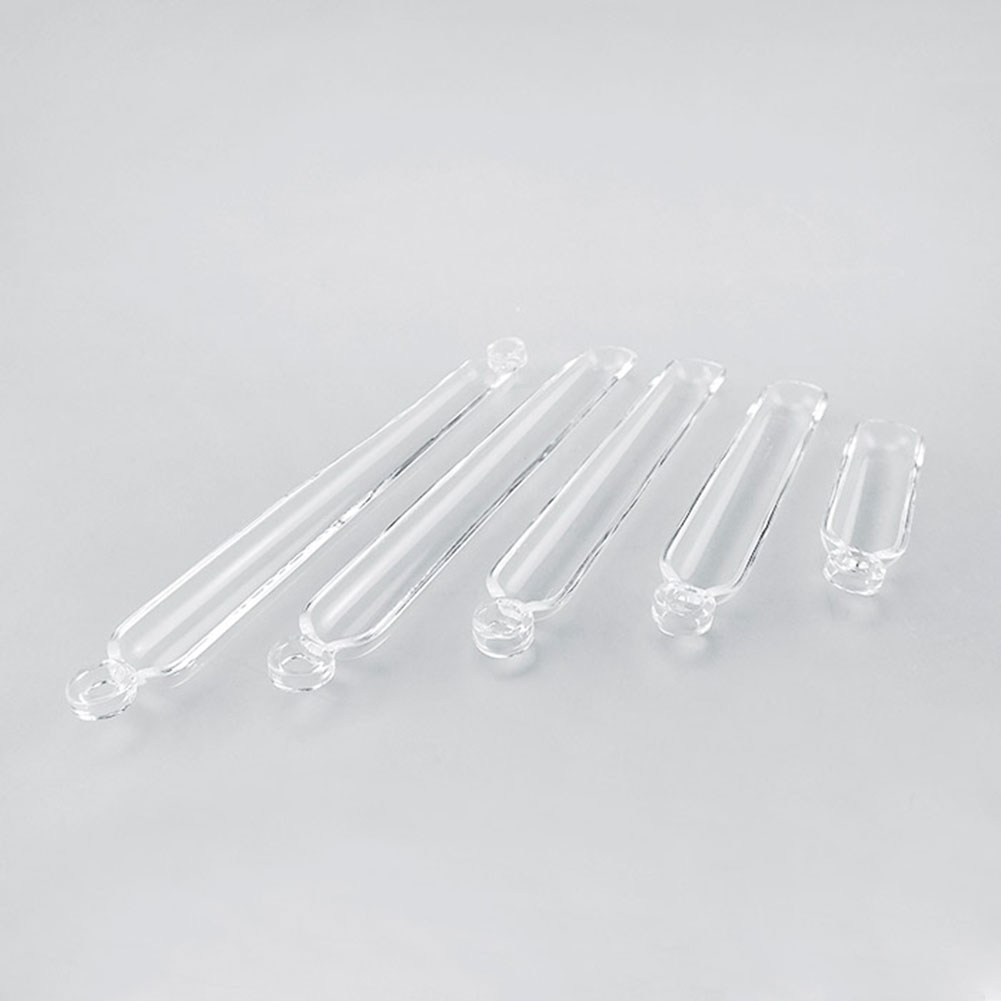 ADAMAS BETA Quartz Boat 5-12cm High Temperature Resistance Laboratory Burning Boat with Ear Handle for Sulfur Determination Experiment