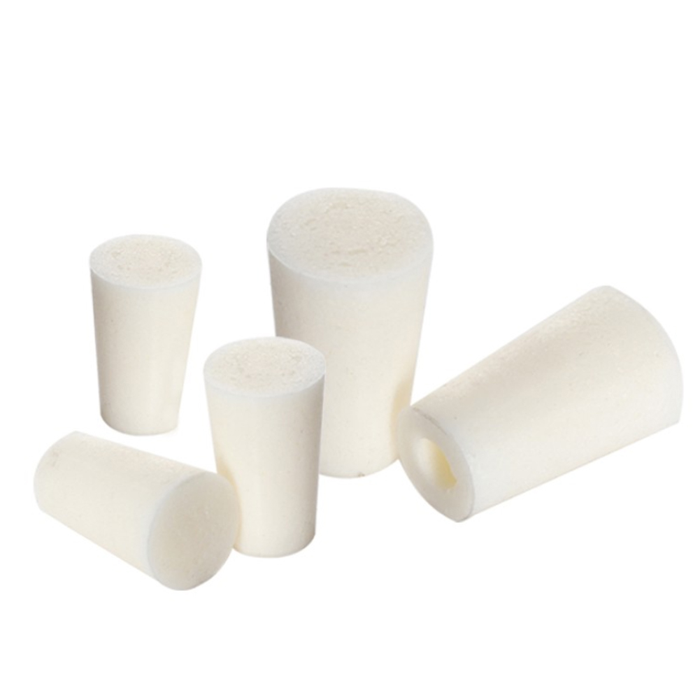 ADAMAS BETA Wholesale Silicone Test Tube Stopper 9-32mm Laboratory Milky Corrosion Resistant Soft Silica Gel Plug 13-30#