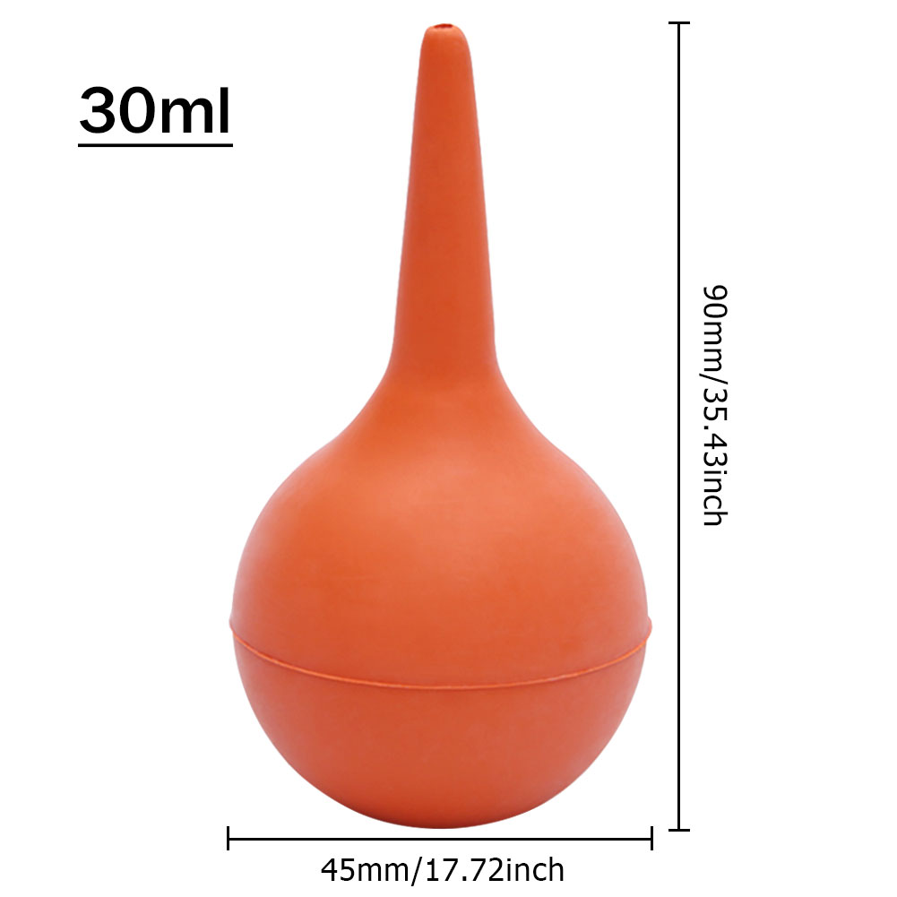 ADAMAS-BETA Lab Rubber Ear Washing Ball Auricular Bulb 30ml 60ml 90ml Syringe Bulb Cleaner Sucking Blowing Balloon