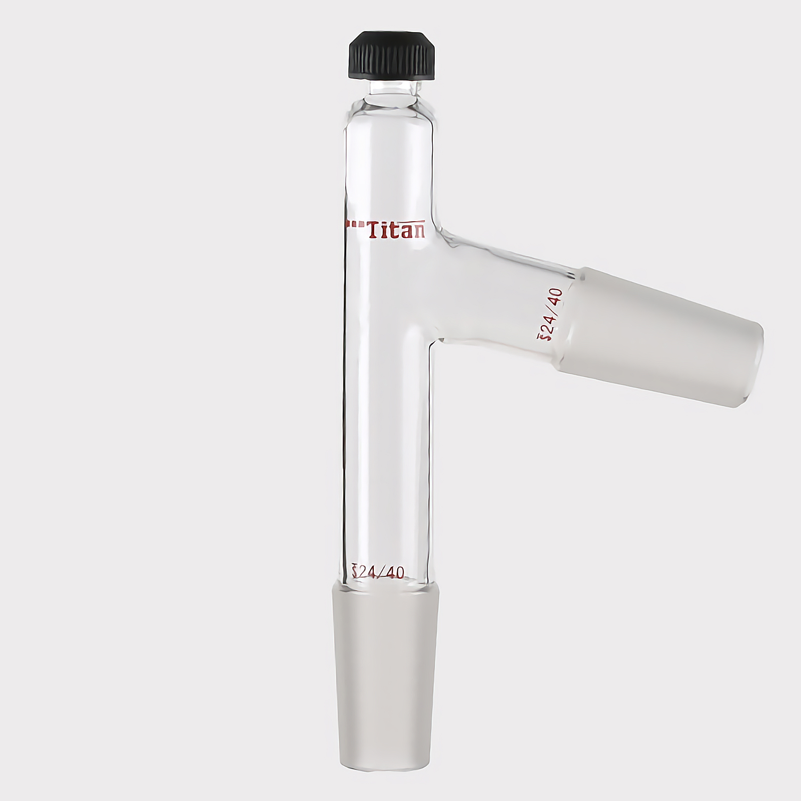 ADAMAS-BETA Laboratory Glass Supplies 75° Glass Head 3-Grind Chemistry Experiment Common Distillation Flask/Tube Connetor