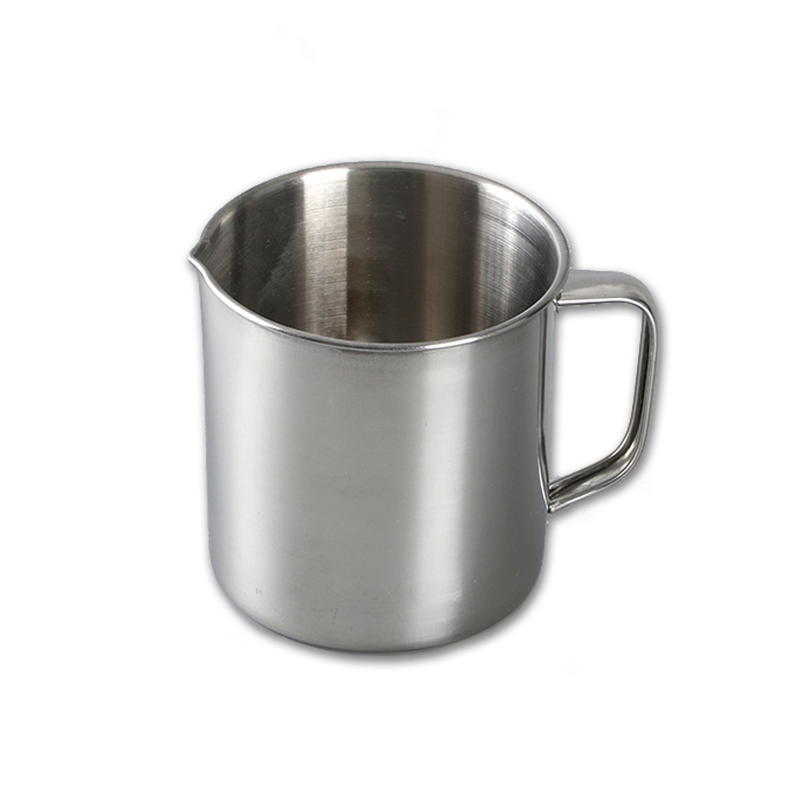 ADAMAS-BETA 304 Stainless Steel Measuring Cup Graduated Laboratory Beaker with Handle Olecranon Outlet 350-2000ML Large Capacity