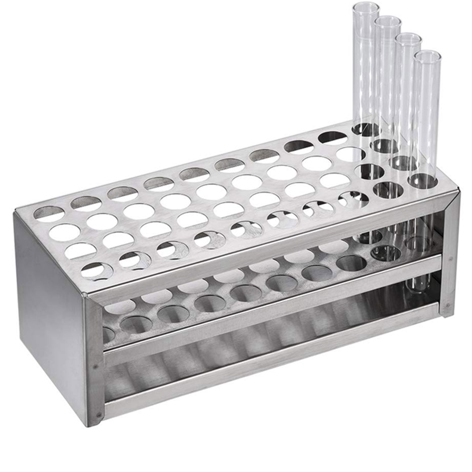 ADAMAS BETA Laboratory Test Tube Stand Aluminum Test Tube Rack Multifunctional Test Tube Holder 24-40 Well Hole Diameter 12.5-32mm