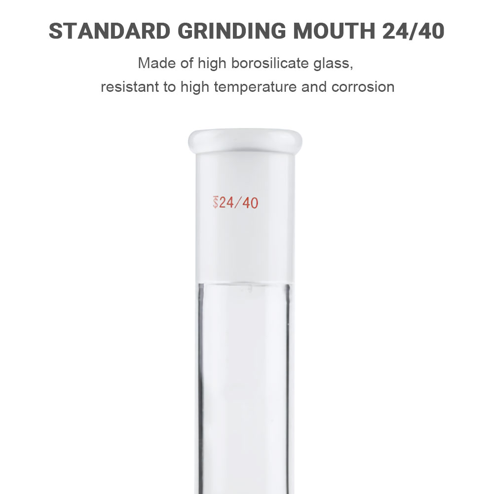 ADAMAS-BETA 1pcs Lab Glass Straight Connecting Adapter 70mm Inner/Outer Grinding Mouth 24/40 Borosilicate Glass Joint