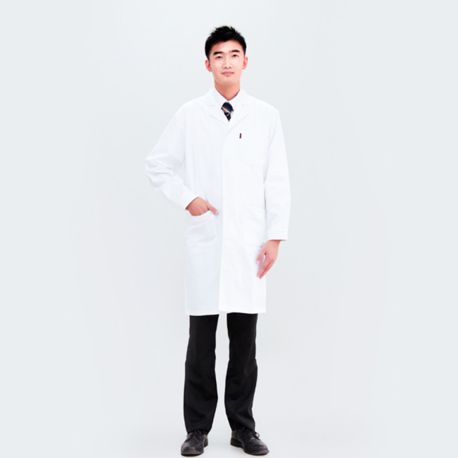 ADAMAS-BETA Lab White Coat Long Sleeve 100% Cotton Adult Unisex Cleaning Uniforms Thin Nurse Clothes Pharmacy/Workshop Overalls S-XXL