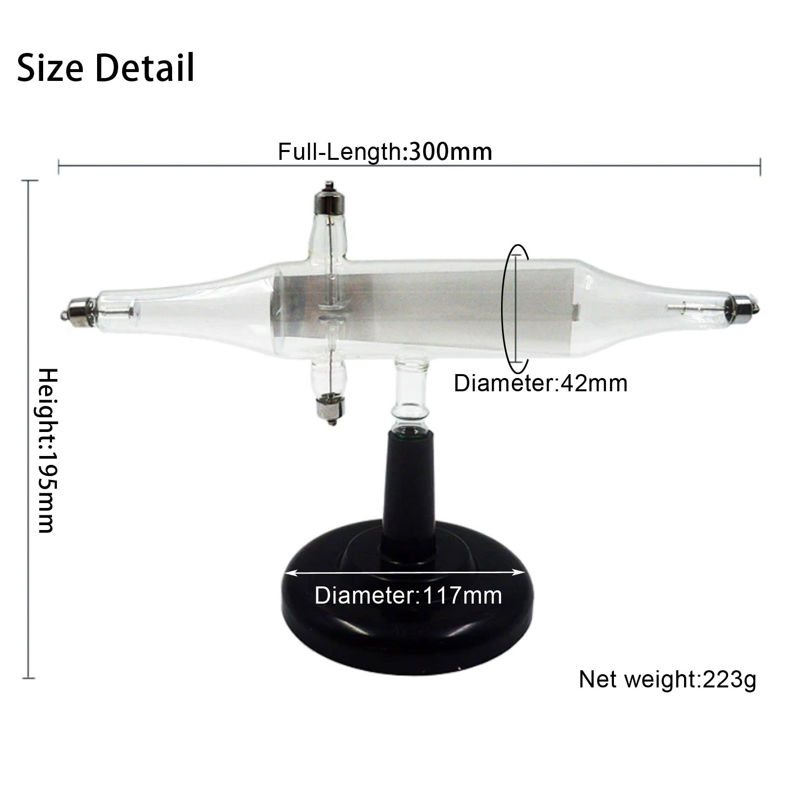 ADAMAS-BETA Laboratory Supplies Cathode Ray Tube Glass Magnetic Effect Tube Electrostatic Effect Tube Physical Experimental Equipment Apparatus