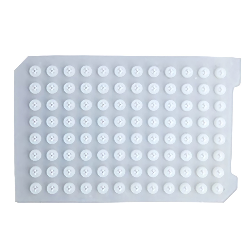 ADAMAS BETA Wholesale 10pcs Lab Silicone Sheet for Laboratory 96-Well PCR Plate/Deep Well Plate “+” Cross Opening Round Hole Soft Cover