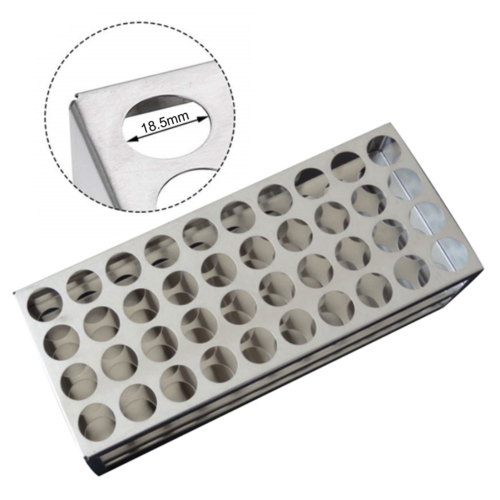 ADAMAS BETA Laboratory Test Tube Stand Aluminum Test Tube Rack Multifunctional Test Tube Holder 24-40 Well Hole Diameter 12.5-32mm