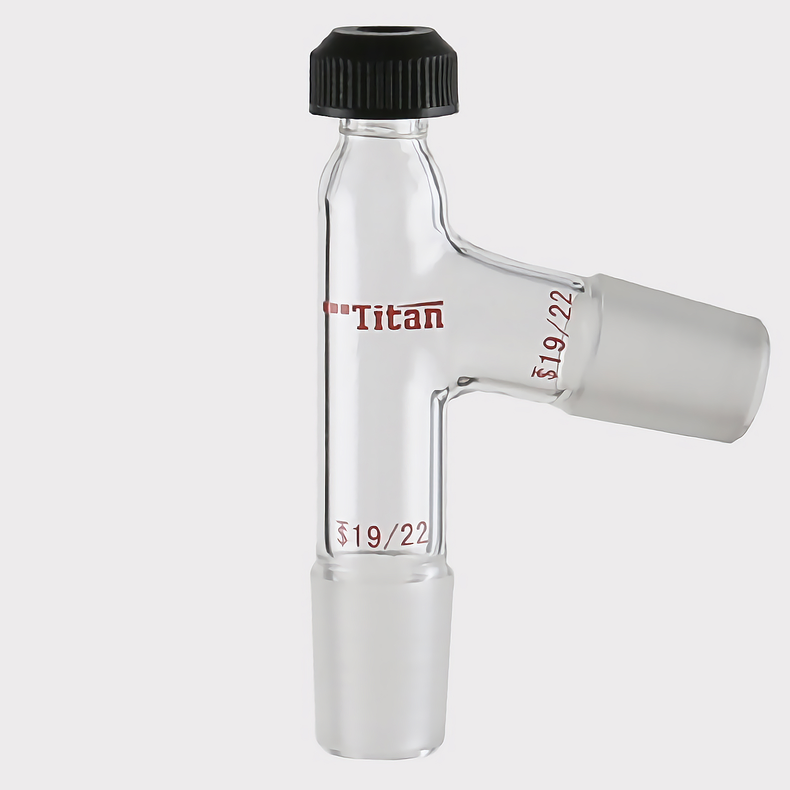 ADAMAS-BETA Laboratory Glass Supplies 75° Glass Head 3-Grind Chemistry Experiment Common Distillation Flask/Tube Connetor