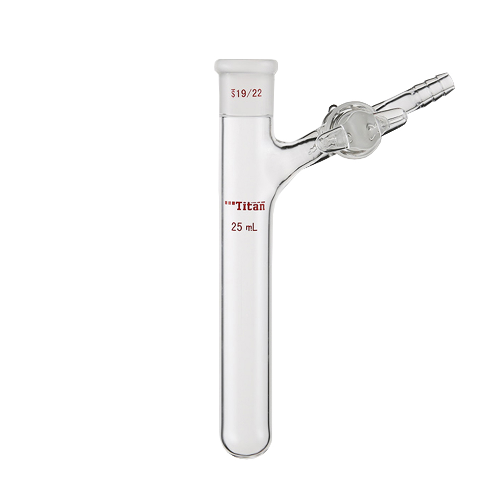 ADAMAS-BETA Two-way Reaction Tubes with Glass Stopcock/PTFE Piston Thick Wall Lab Glassware Grinding Mouth 10-250ml Experiment Supplies