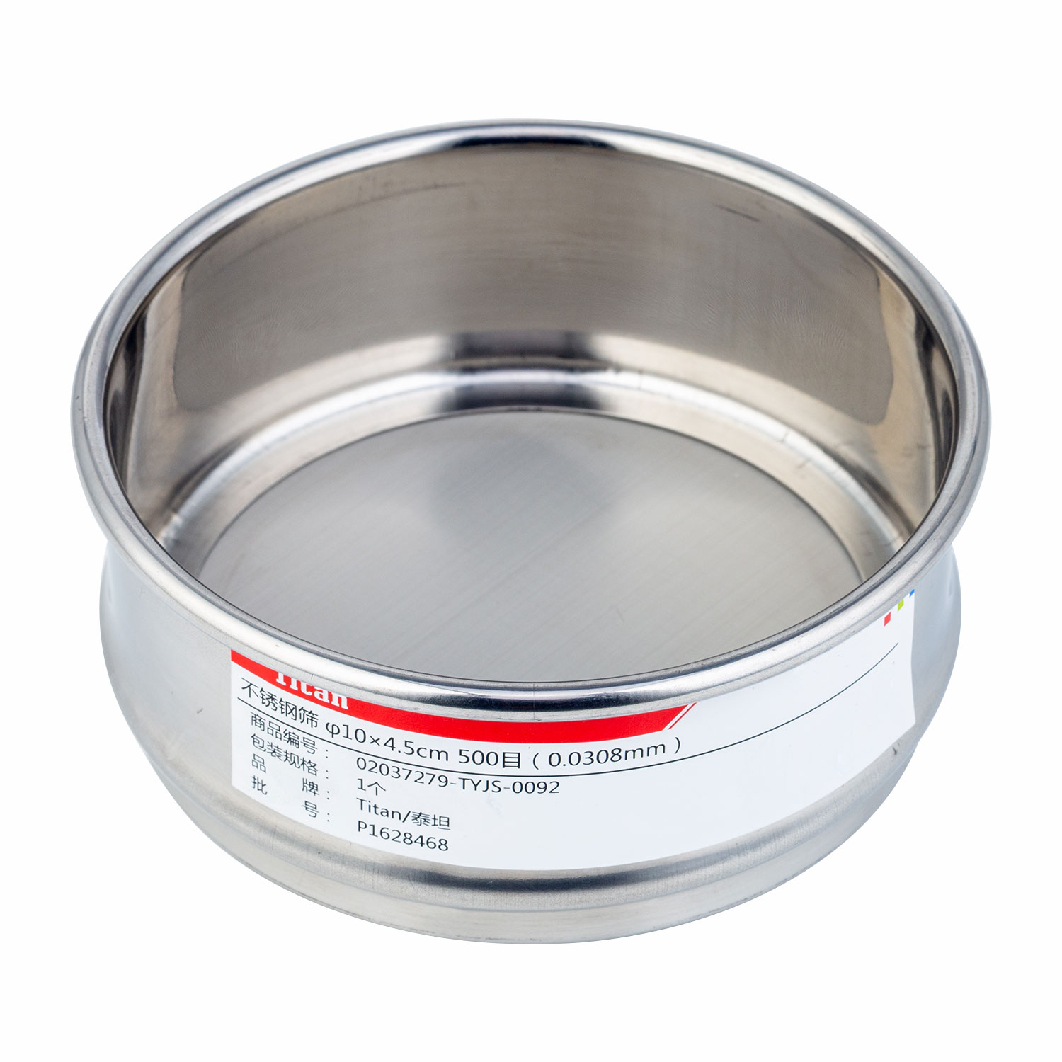 Wholesale φ10×4.5cm 500 Mesh 304 Stainless Lab Sieves Economy Test Sieve 304 Stainless Steel Wire Cloth（0.0308mm）