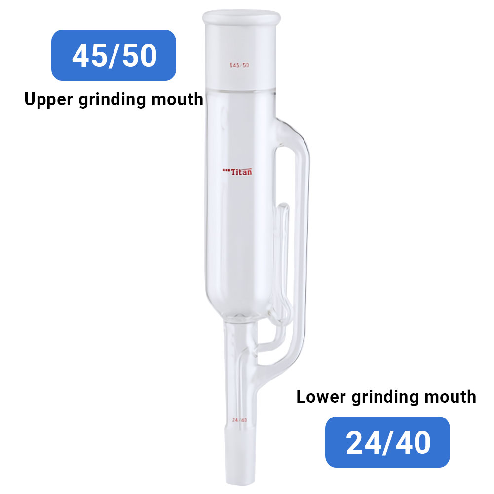 ADAMAS-BETA Soxhlet Fat Extractor High Borosilicate Glass Extraction Tube Grinding Mouth 55/50 45/50 34/45 Lab Glassware Cylinder