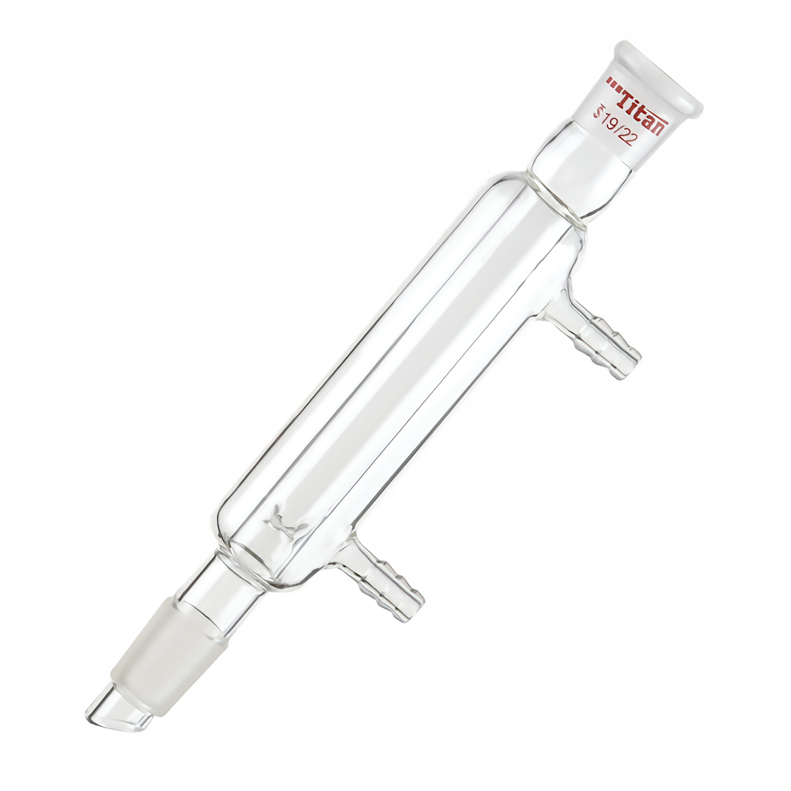ADAMAS BETA 1pcs Sandwich Fractionation Column 180-330mm Grinding Mouth Laboratory Glass Straight Condenser Tube with Nozzle
