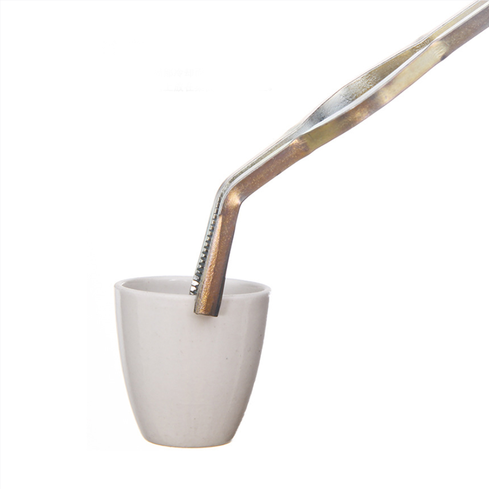 ADAMAS BETA Laboratory Ceramic Crucible Set with 200-600mm Round Electroplating Crucible Pliers 5-300ml Crucible Tong for Melting Casting Experiment