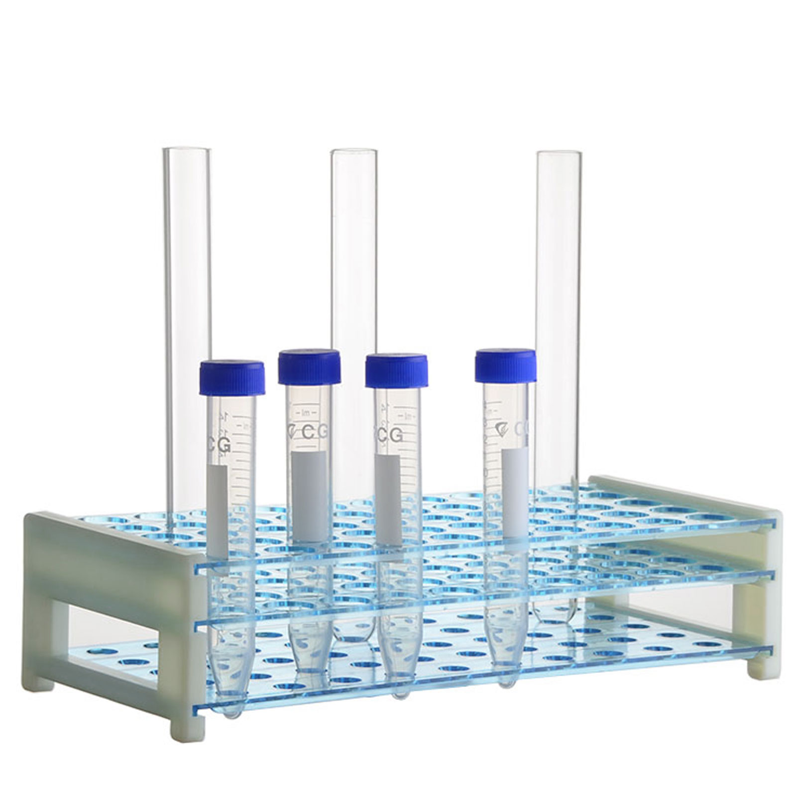 ADAMAS BETA Lab PS Test Tube Rack 40/50 Well 13-18mm Plastic Detachable Multi-Purpose Laboratory Centrifuge Tube Storage/Drying Holder