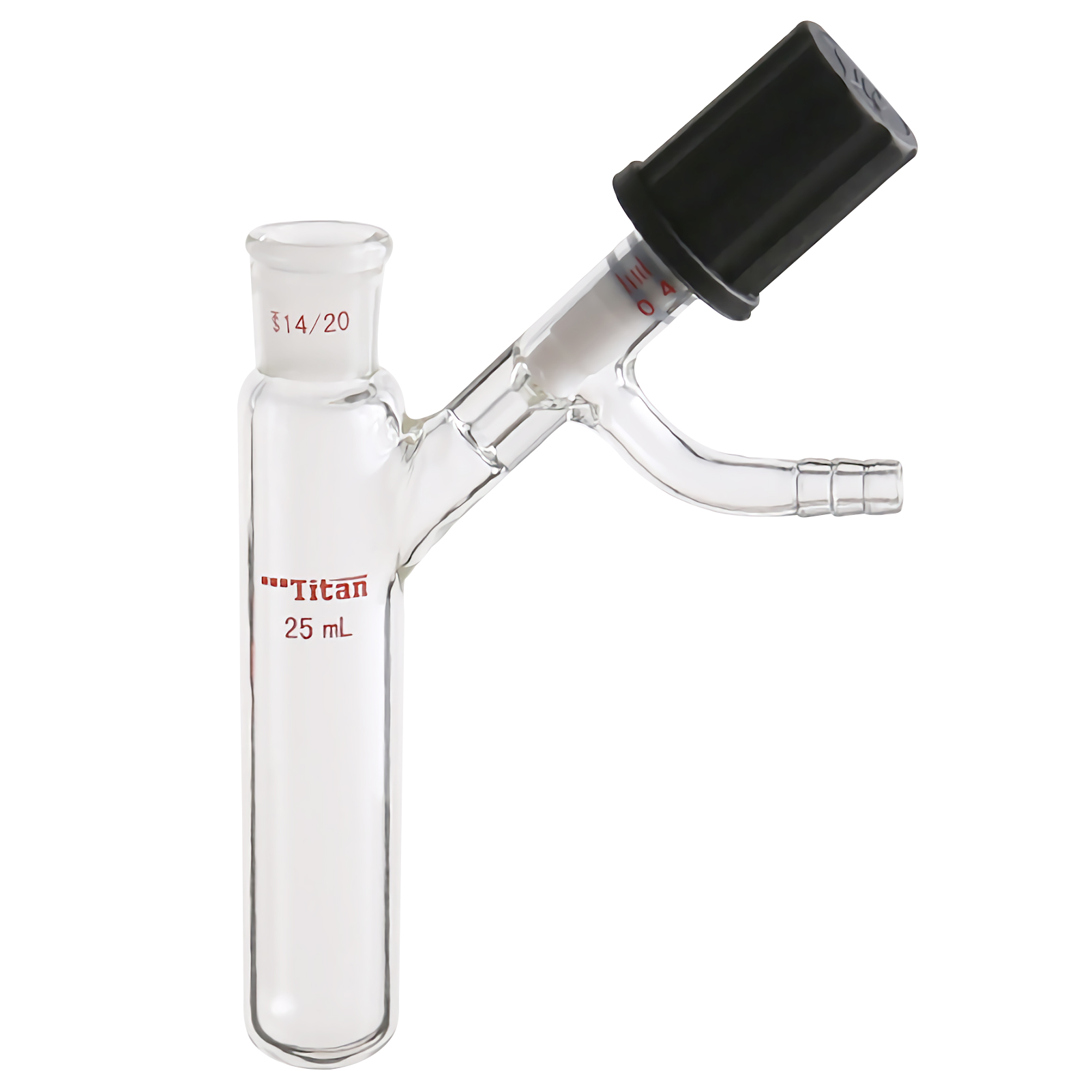ADAMAS-BETA Glass Thick Wall Reaction Tubes with Branch Pipe 4mm High Vacuum Valve Grinding Mouth 25ml 50ml 100ml Lab Glassware