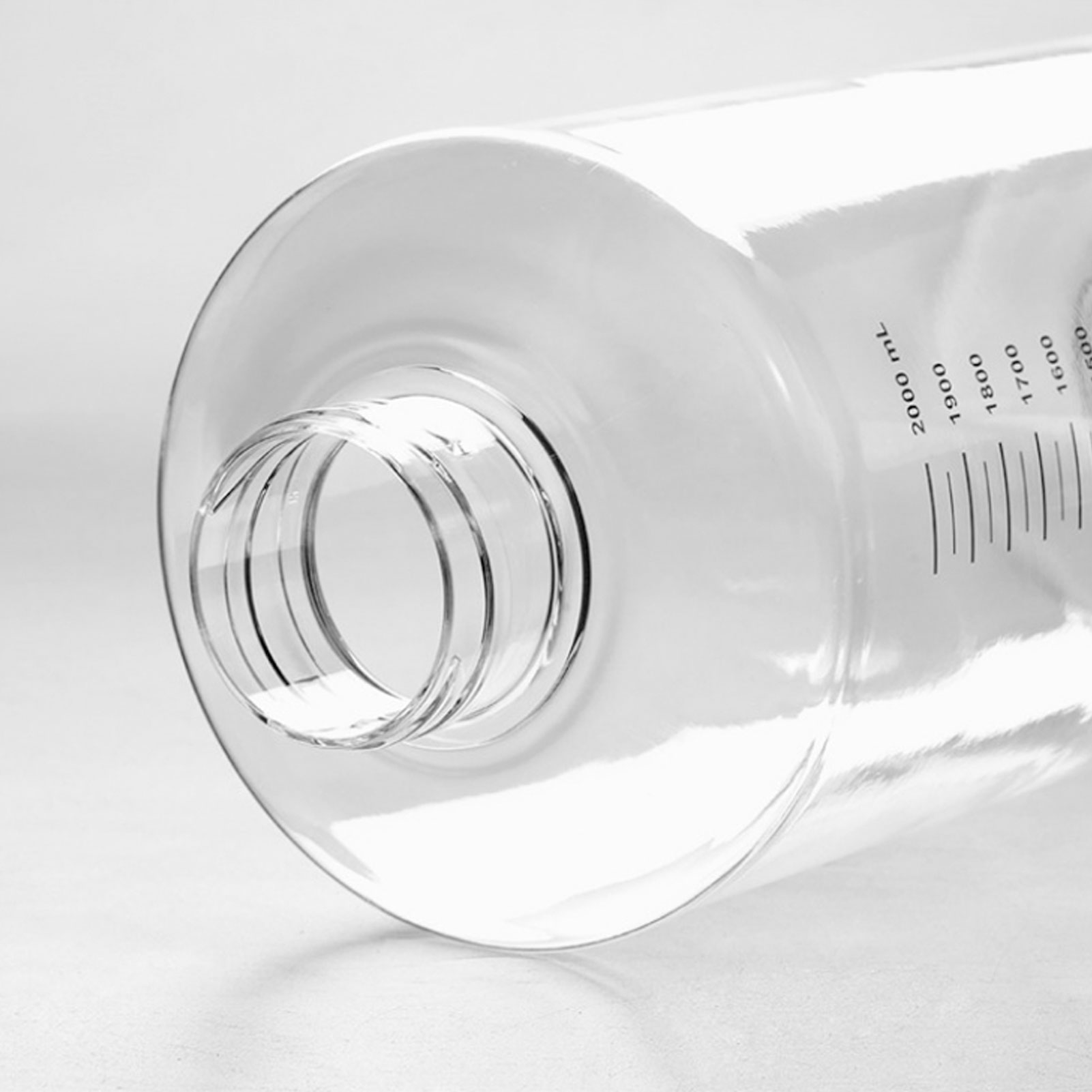 ADAMAS BETA Transparent Polystyrene Culture Liquid Bottle with HDPE Cover Laboratory Cell/Microbial Culture Storage Bottle 150ML-2000ML