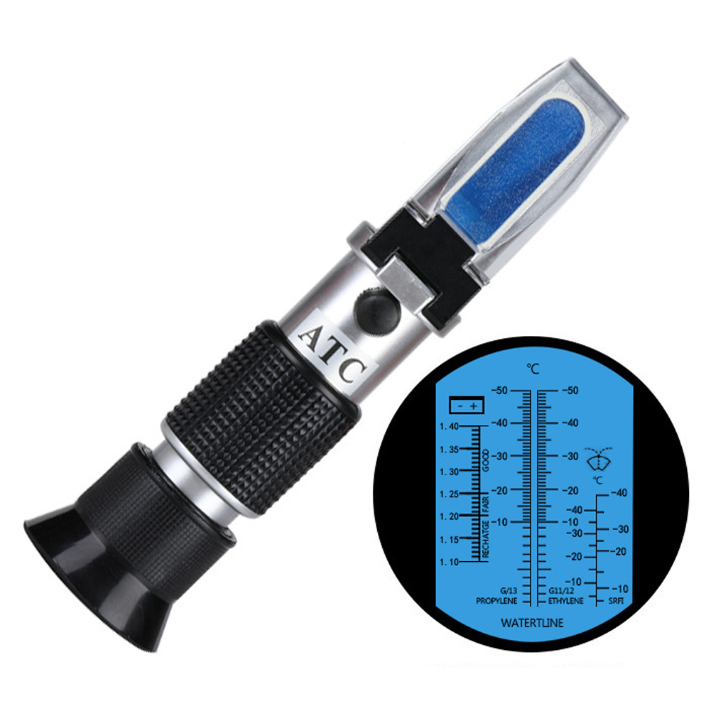 ADAMAS-BETA Lab Handheld Refractometer ATC Electrolyte Hydrometer Detector Antifreeze Freezing Point Battery Fluid/Glycol/Coolant Concentration Tester