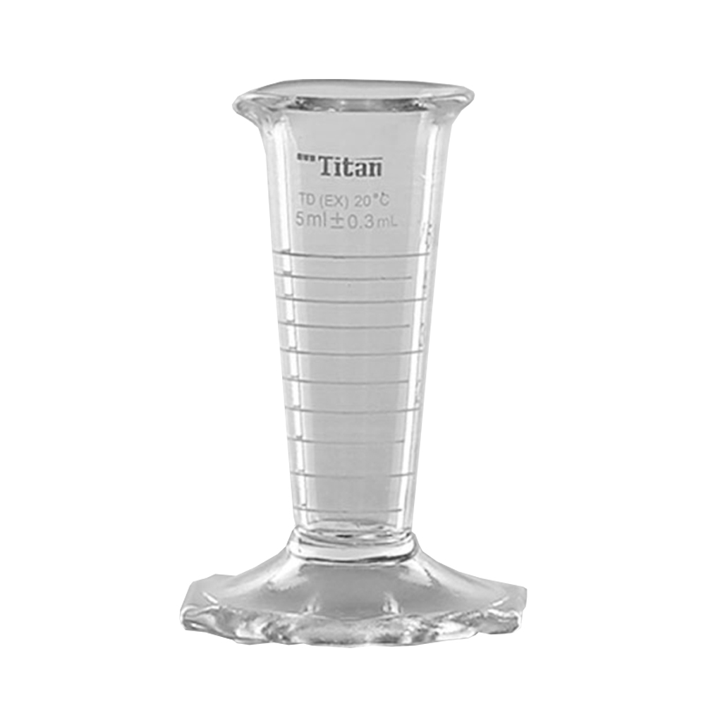 ADAMAS BETA 1pcs Hexagonal Base Glass Measuring Cup 5-1000ML Laboratory Graduated Conical Cylinder Lab Glassware
